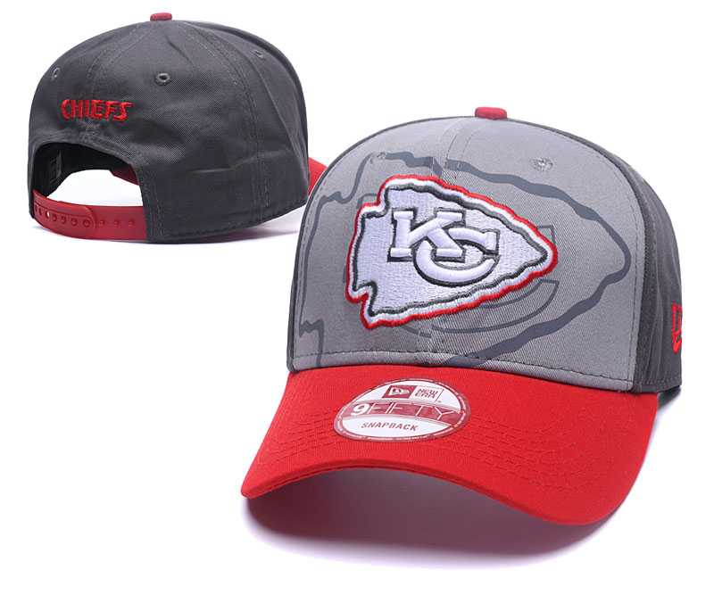 Chiefs Team Logo Gray & Dark Gray Peaked Adjustable Hat GS,We sell and wholesale Chiefs Team Logo Gray & Dark Gray Peaked Adjustable Hat GS on line form chian!